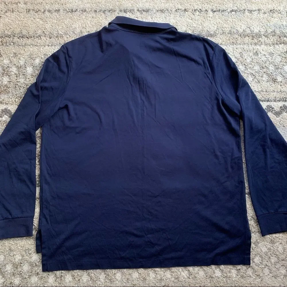 Polo Ralph Lauren Navy Long Sleeve Pima Soft Touch Polo XXL